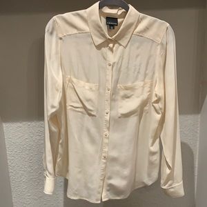 Trouve silk blouse. Cream size S
